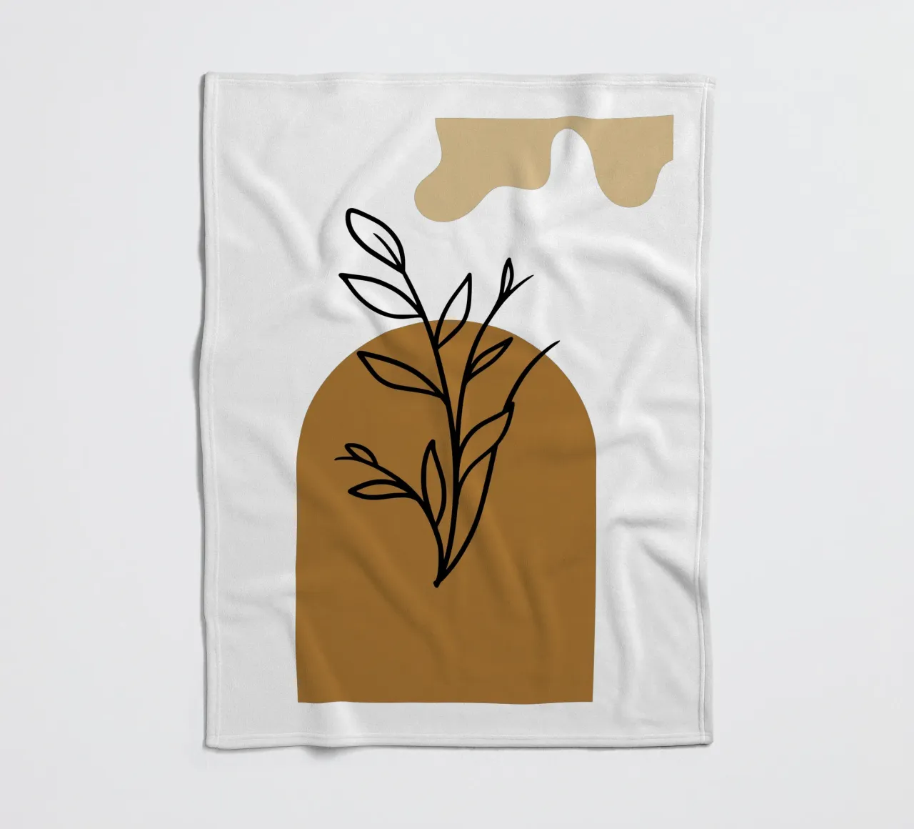 Fiori semplici, eleganti e minimalisti coperta in pile da YSV MINIMALIST