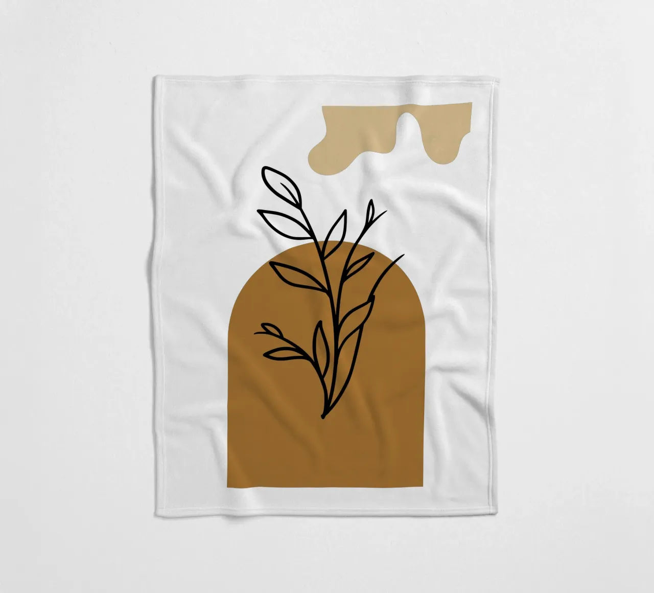 Fiori semplici, eleganti e minimalisti coperta in pile da YSV MINIMALIST