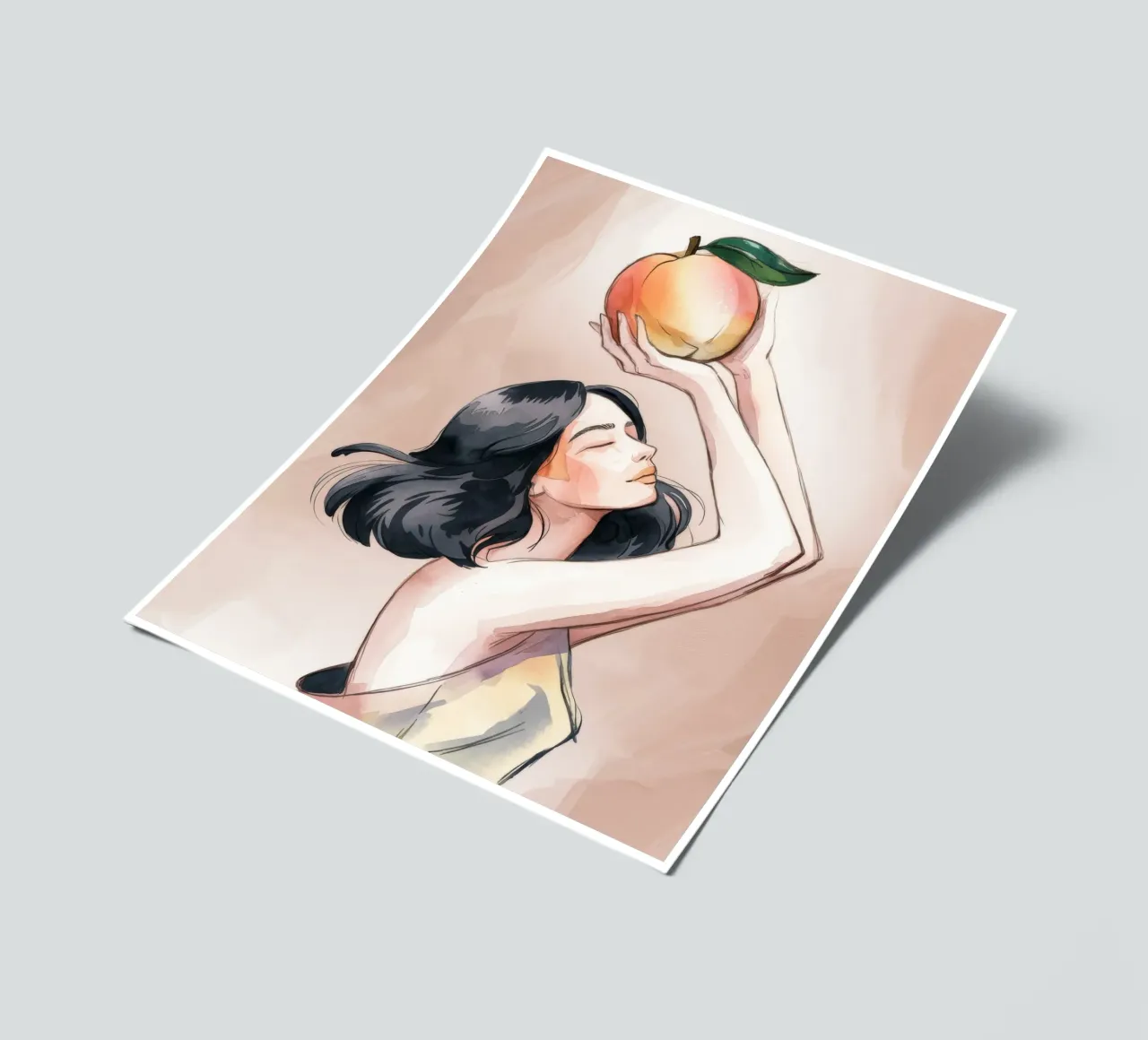 Pfirsich-Ständchen Stickerbogen von Artie Shifa