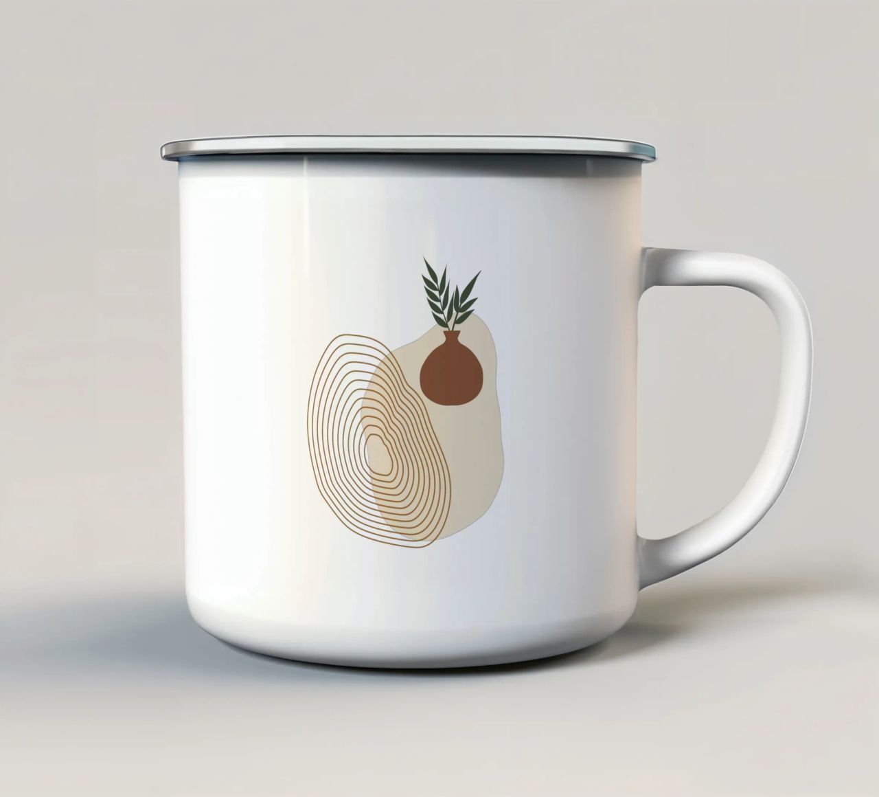 Vaso di fiori estetico minimalista Boho tazza in smalto da YSV MINIMALIST