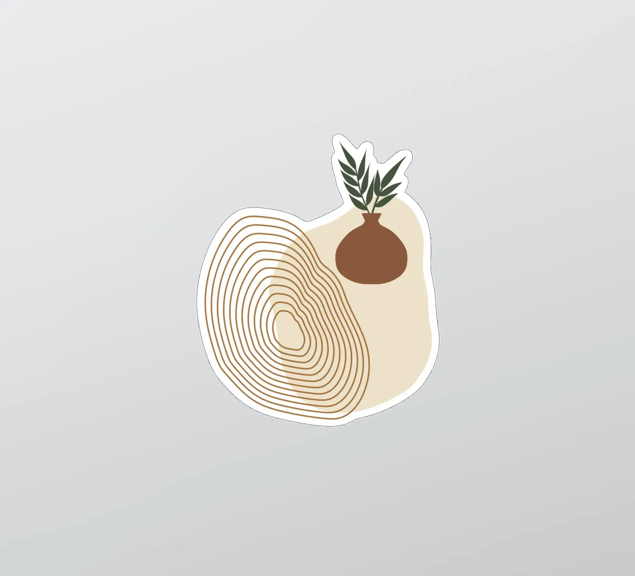 Boho Minimalist Aesthetic Flower Vase sticker by YSV MINIMALIST