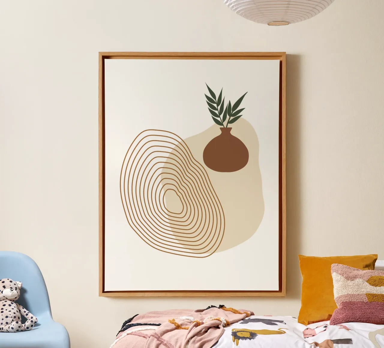 Vaso di fiori estetico minimalista Boho tela con Cornice a cassetta da YSV MINIMALIST