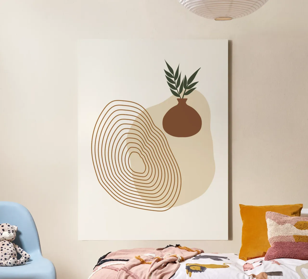 Vaso di fiori estetico minimalista Boho tela con Cornice a cassetta da YSV MINIMALIST