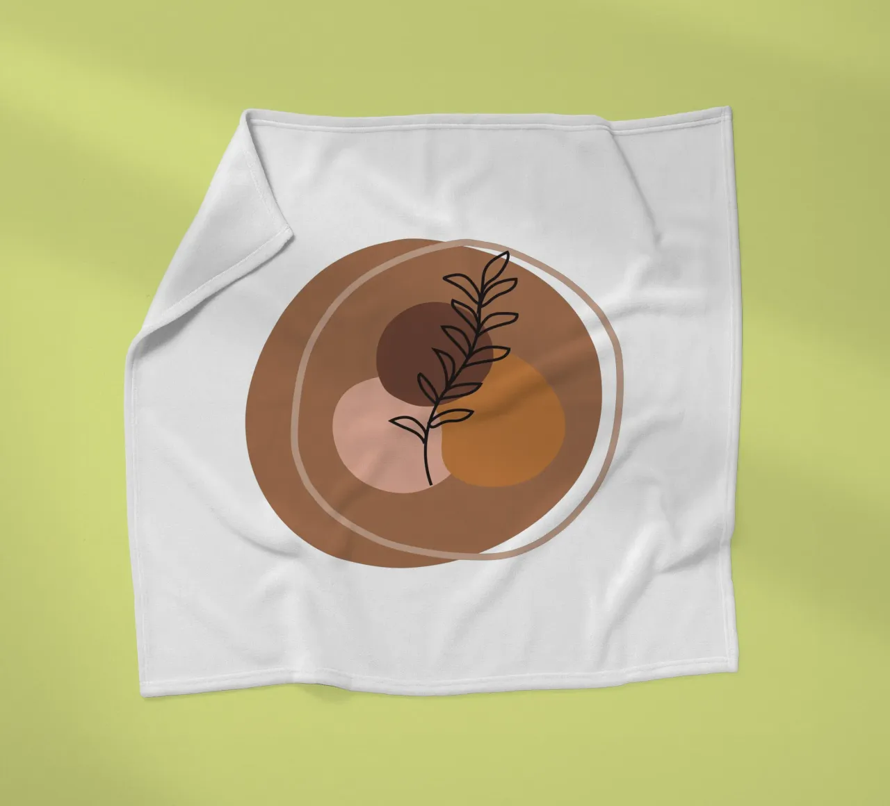 Aesthetic Boho Minimalist Flower Decoration fleece blanket by YSV MINIMALIST