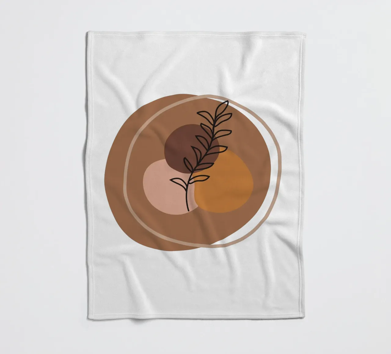 Aesthetic Boho Minimalist Flower Decoration fleece blanket by YSV MINIMALIST