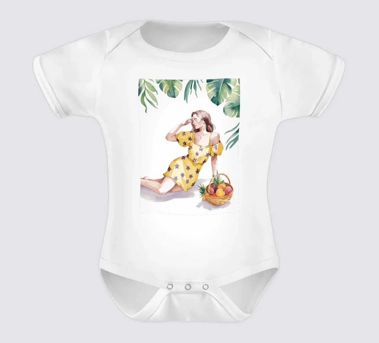 Tranquillità tropicale body neonato maniche corte da Artie Shifa