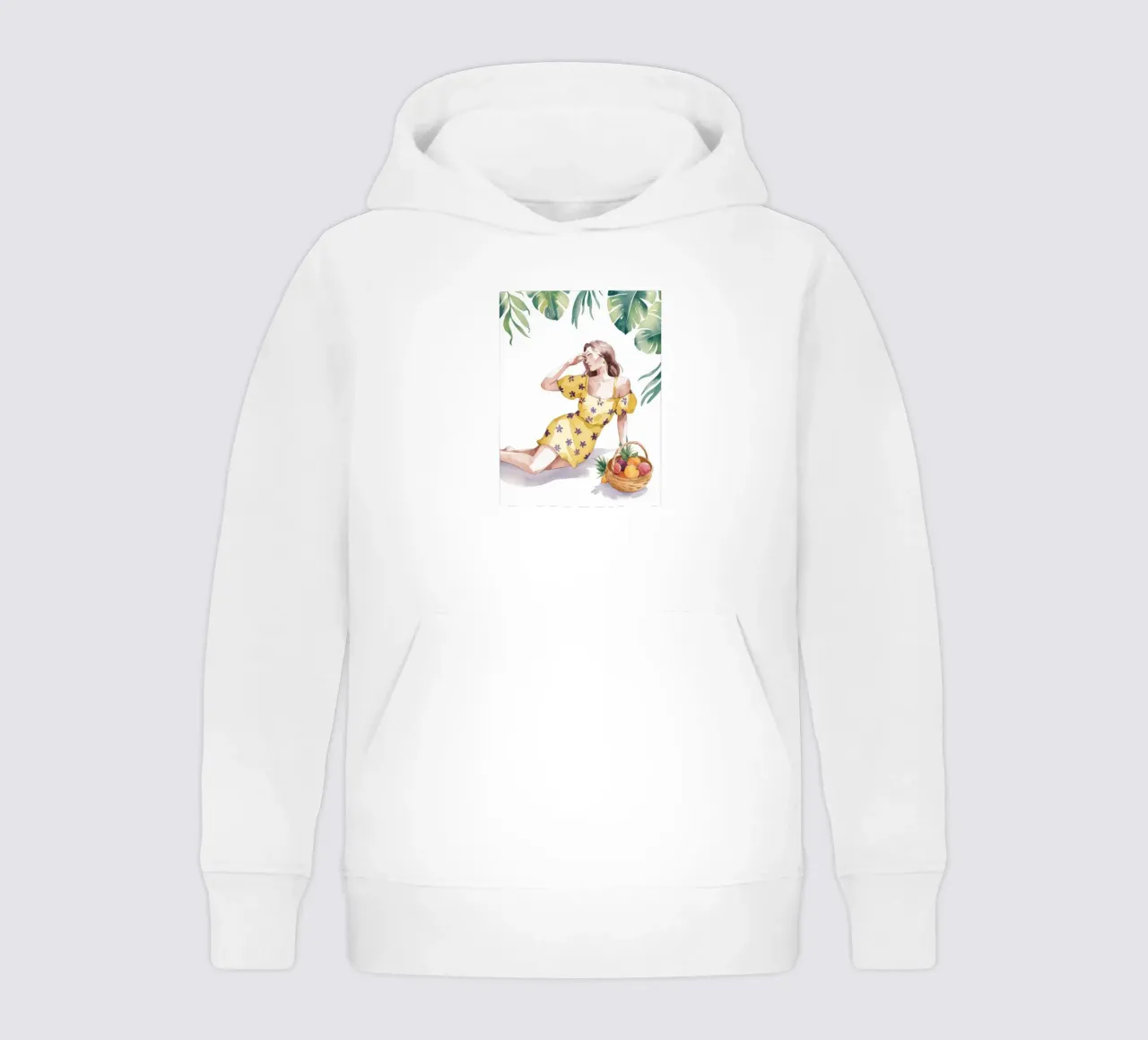 Tropical Tranquility kids hoodie by Artie Shifa