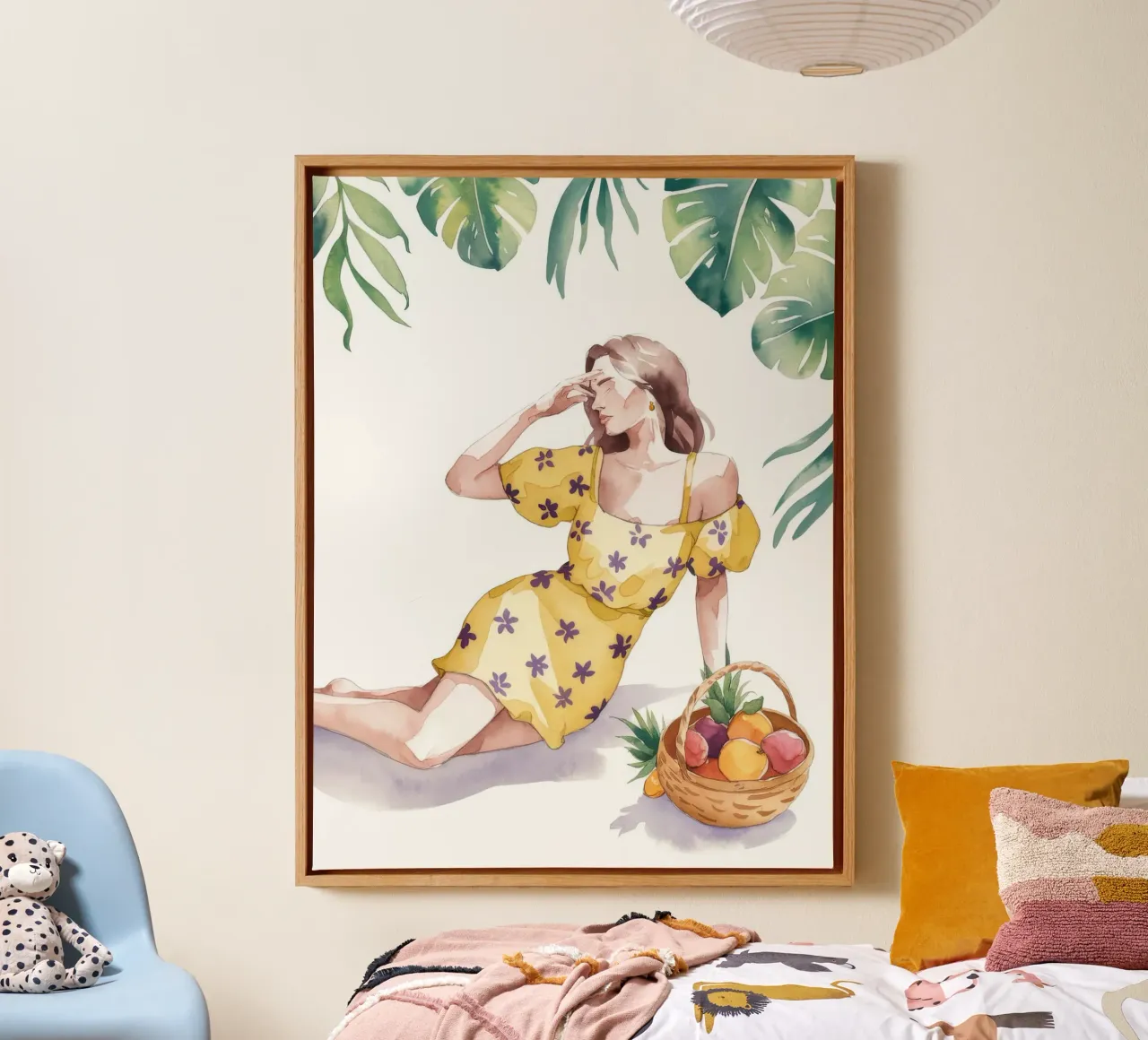 Tranquillità tropicale tela con Cornice a cassetta da Artie Shifa