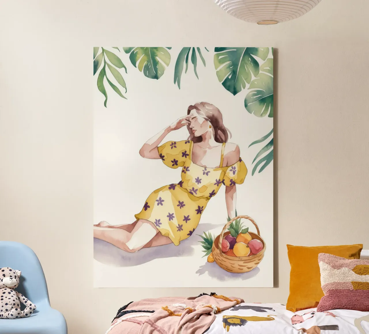 Tranquillità tropicale tela con Cornice a cassetta da Artie Shifa