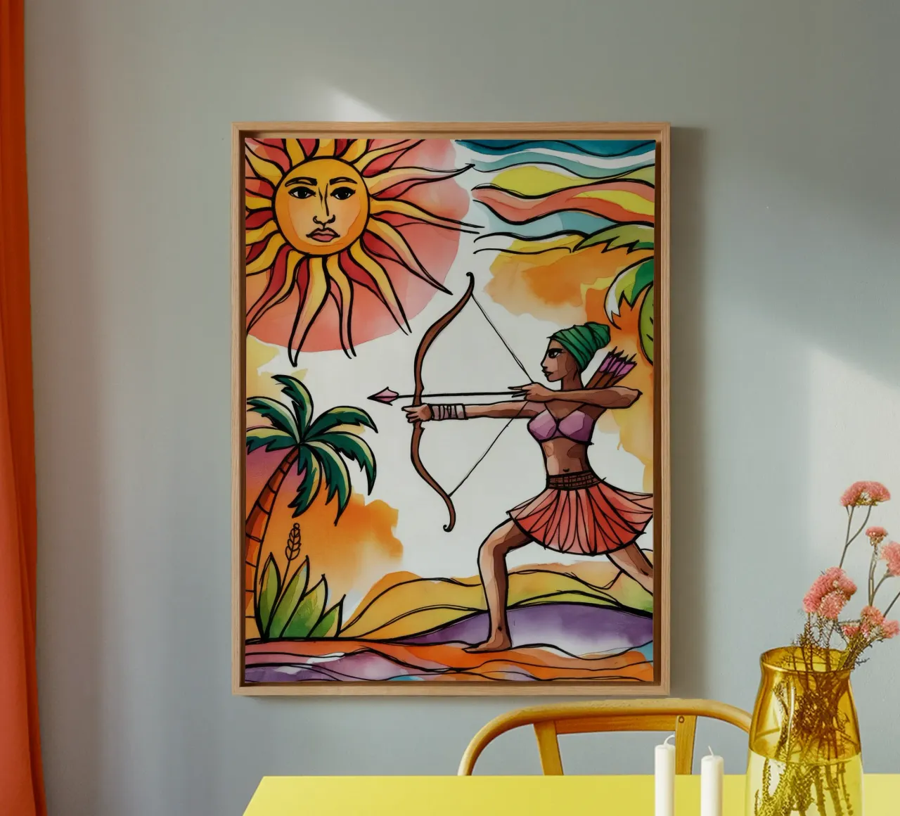 Arciere tropicale tela con Cornice a cassetta da Artie Shifa