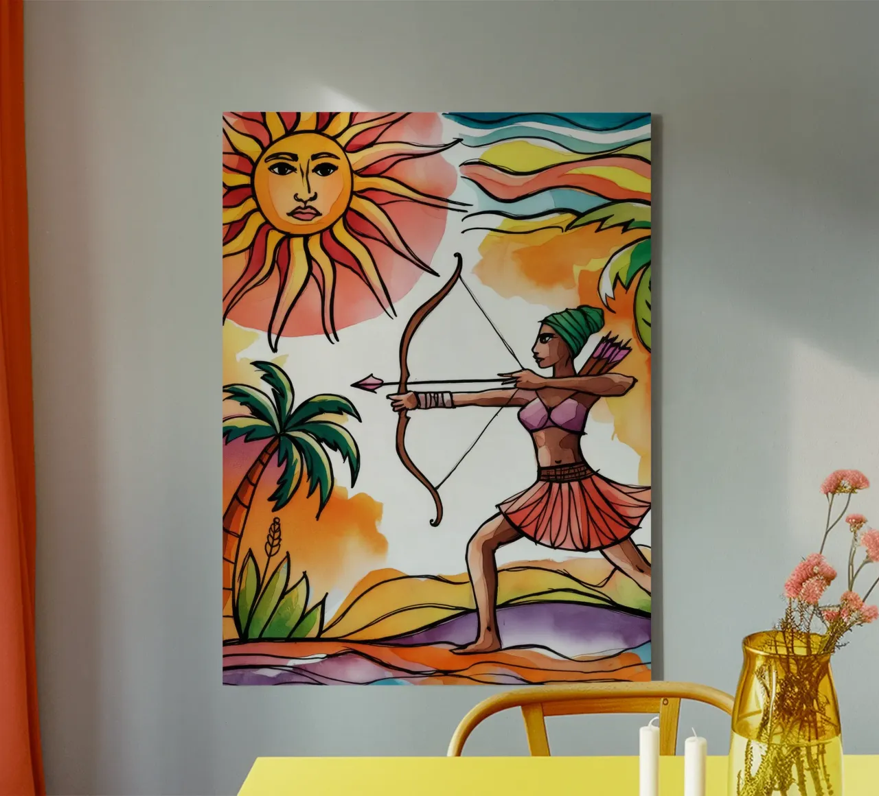 Arciere tropicale tela con Cornice a cassetta da Artie Shifa