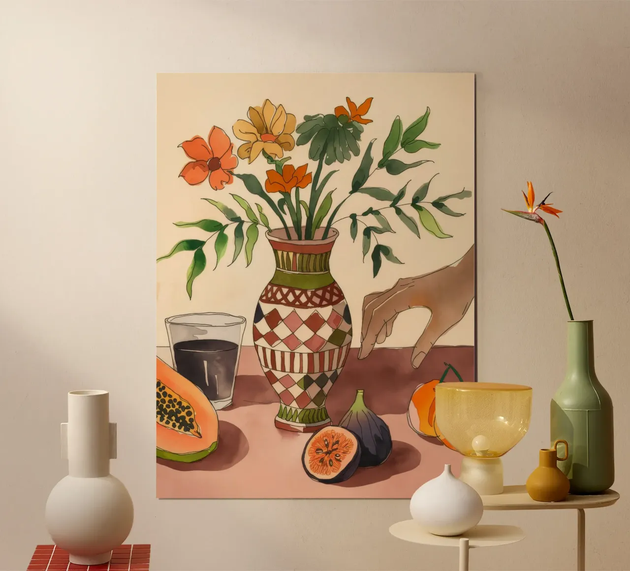 La ricchezza dell'orto poster con telaio in alluminio da Artie Shifa