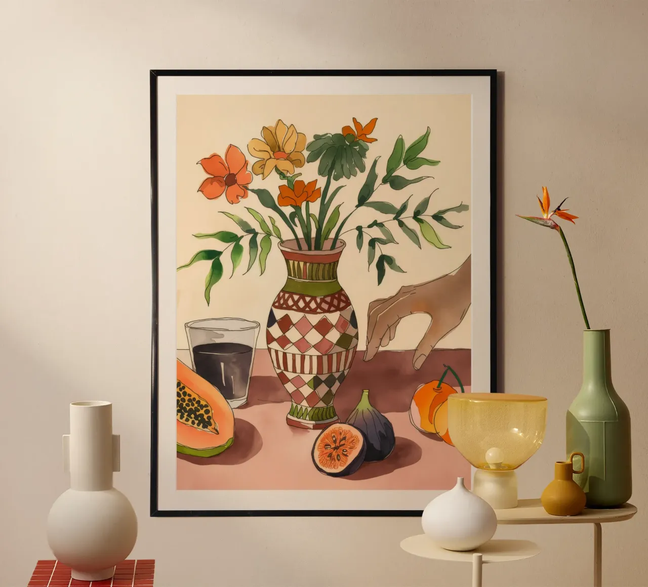 La ricchezza dell'orto poster con telaio in alluminio da Artie Shifa