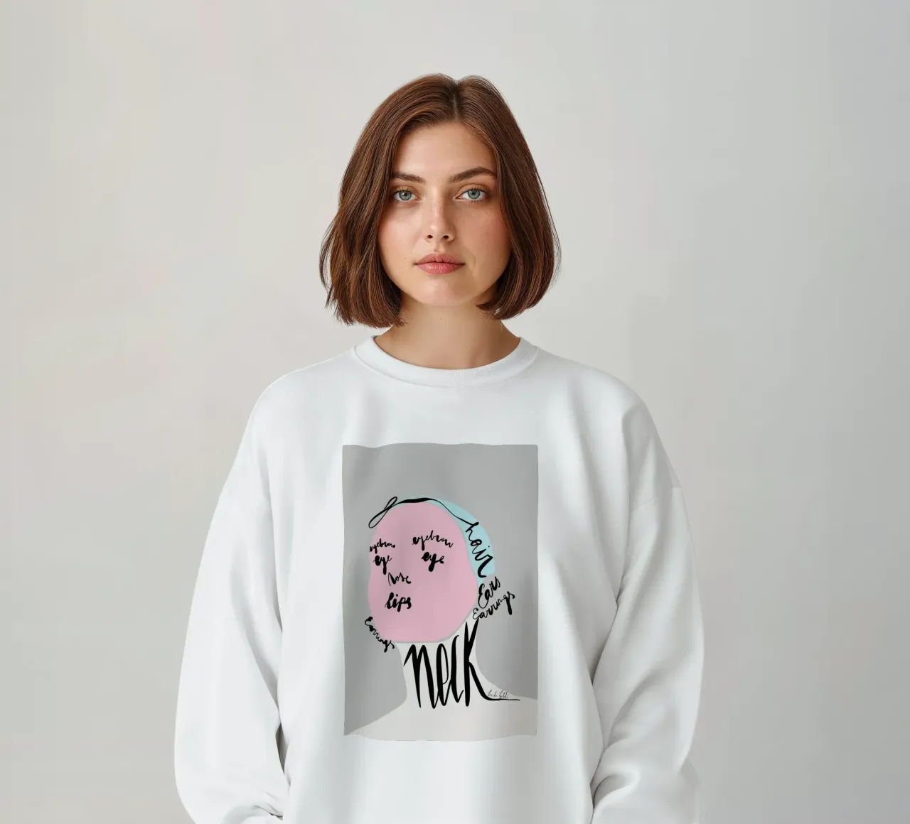 Naming the Face Sweatshirt von Linda Gobeta