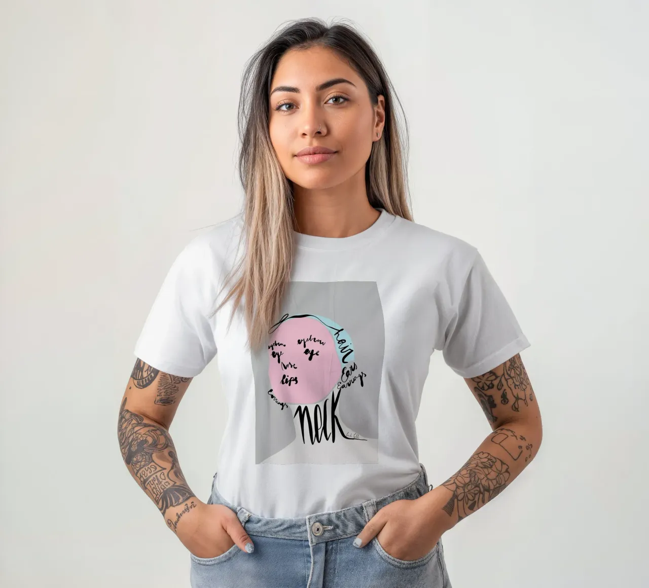 Naming the Face t-shirt da Linda Gobeta