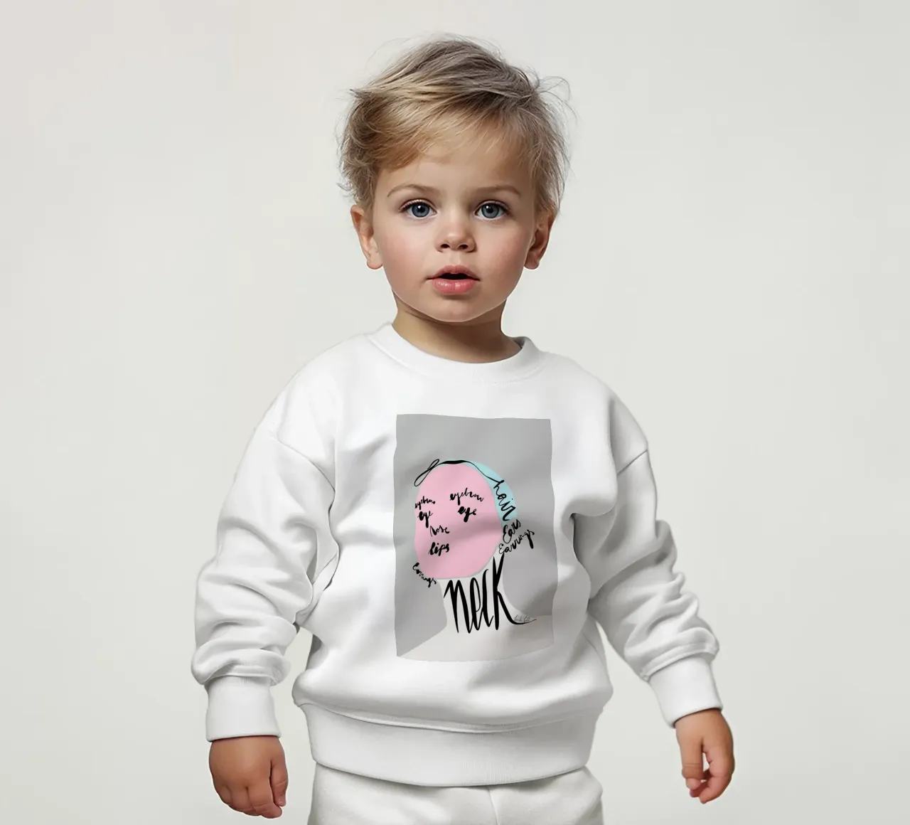 Naming the Face sweat pour bébé de Linda Gobeta