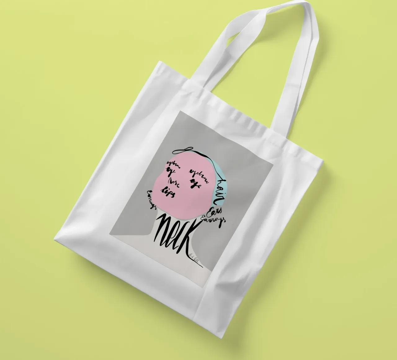 Naming the Face borsa in juta da Linda Gobeta