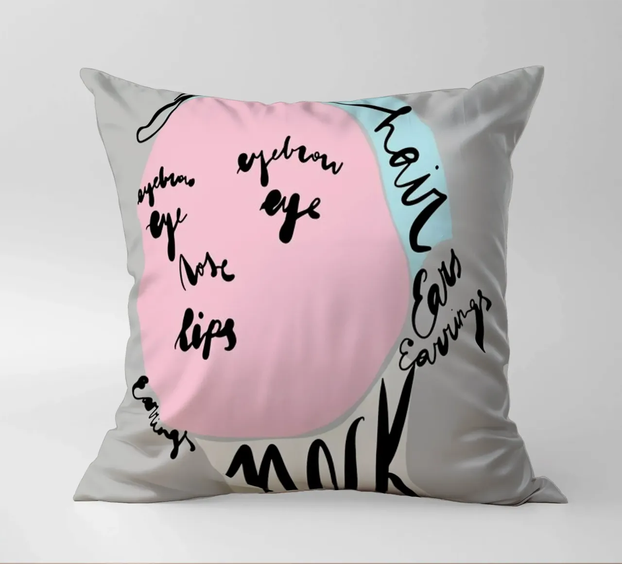 Naming the Face cuscino da Linda Gobeta