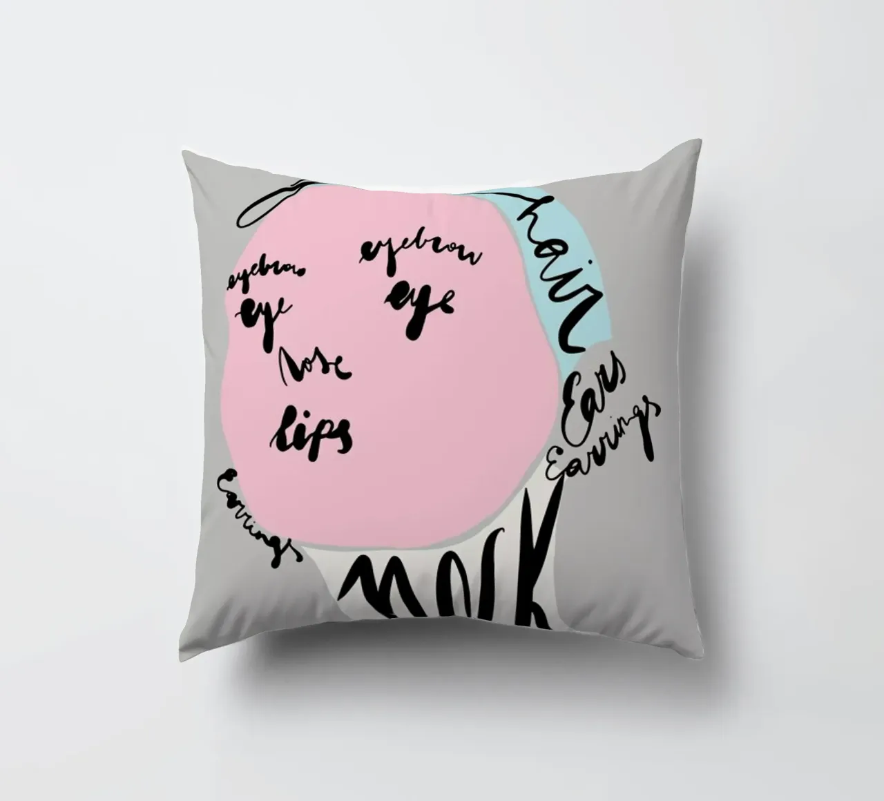 Naming the Face cuscino da Linda Gobeta