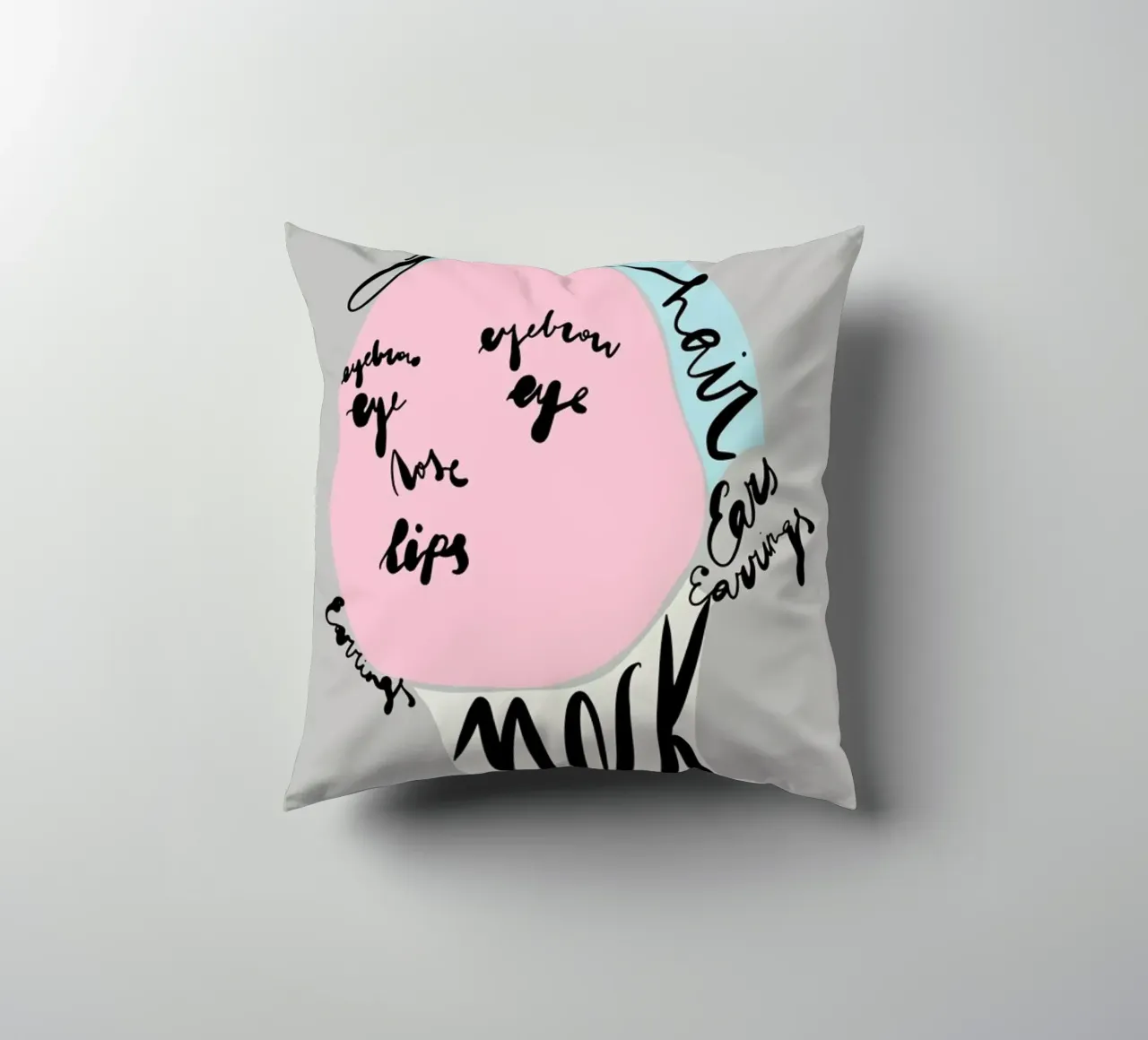 Naming the Face cuscino da Linda Gobeta