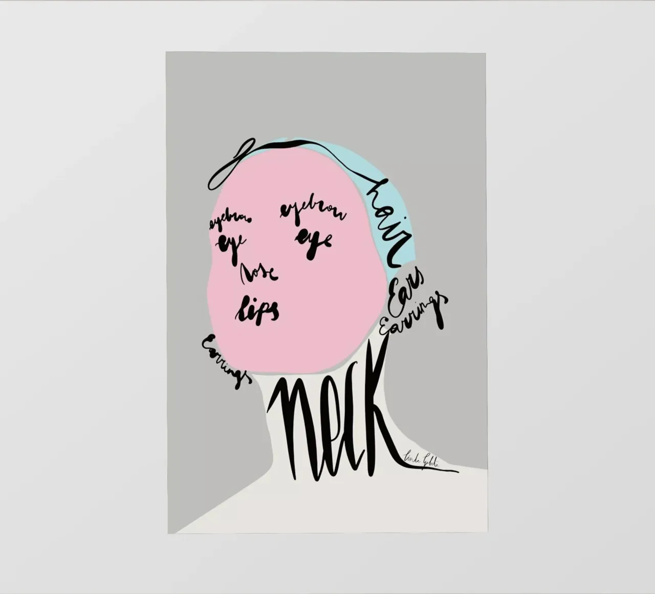 Naming the Face telo in pvc da Linda Gobeta