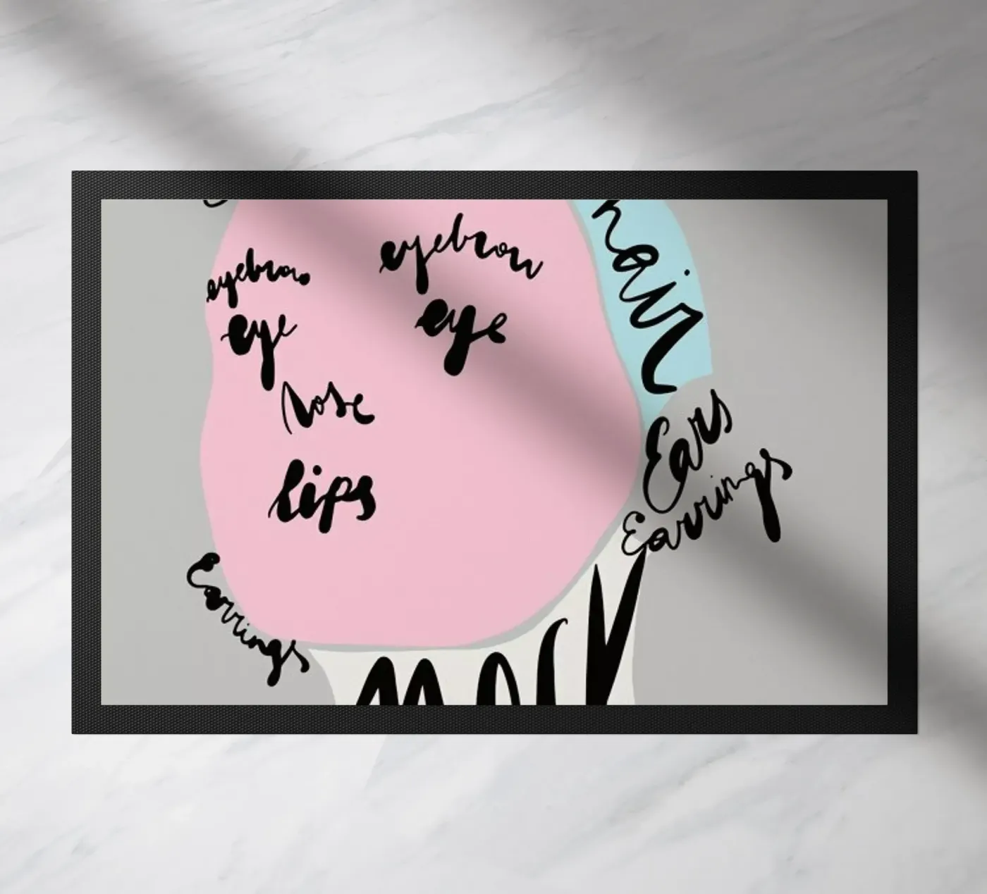 Naming the Face deurmat van Linda Gobeta