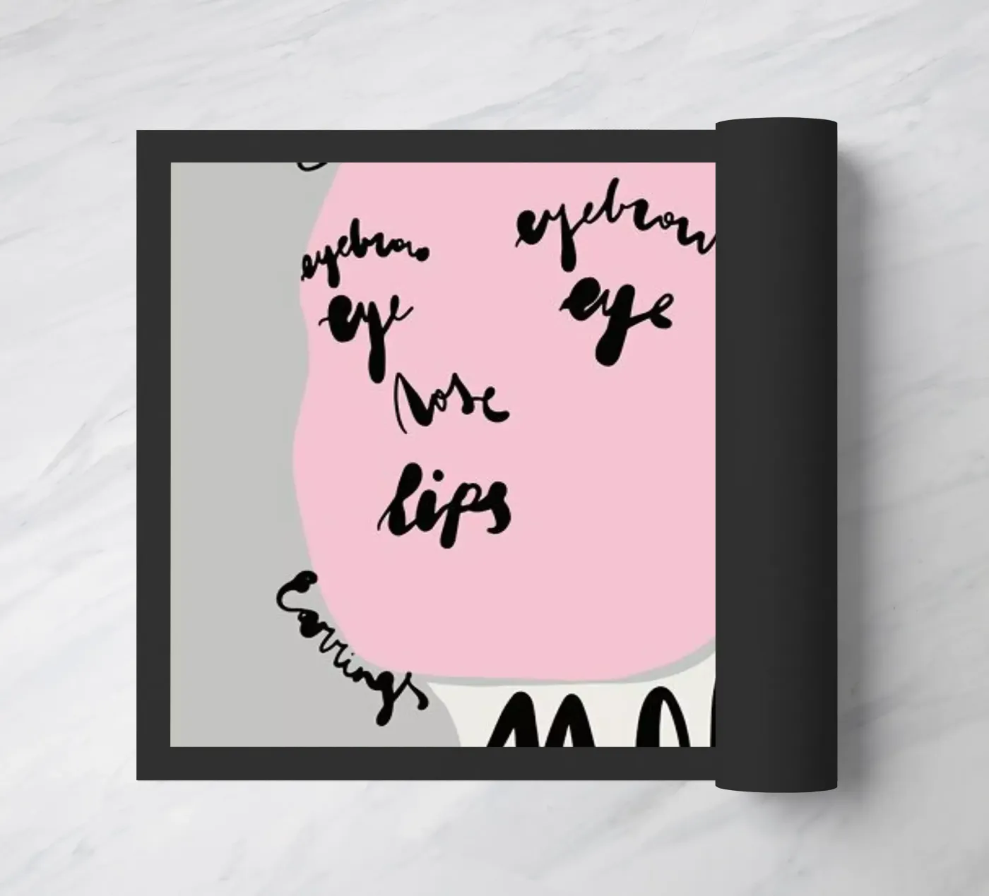 Naming the Face deurmat van Linda Gobeta