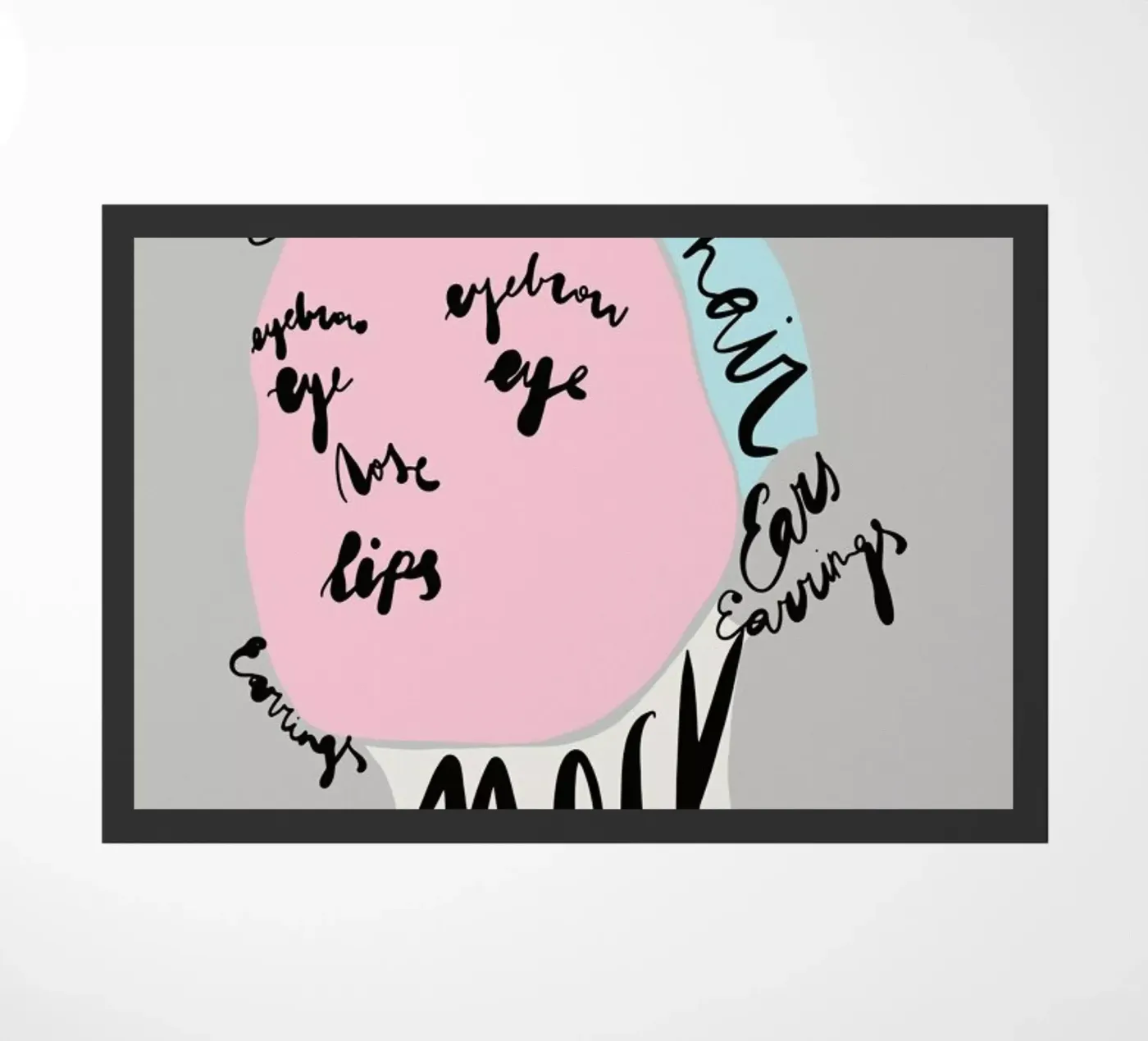 Naming the Face deurmat van Linda Gobeta