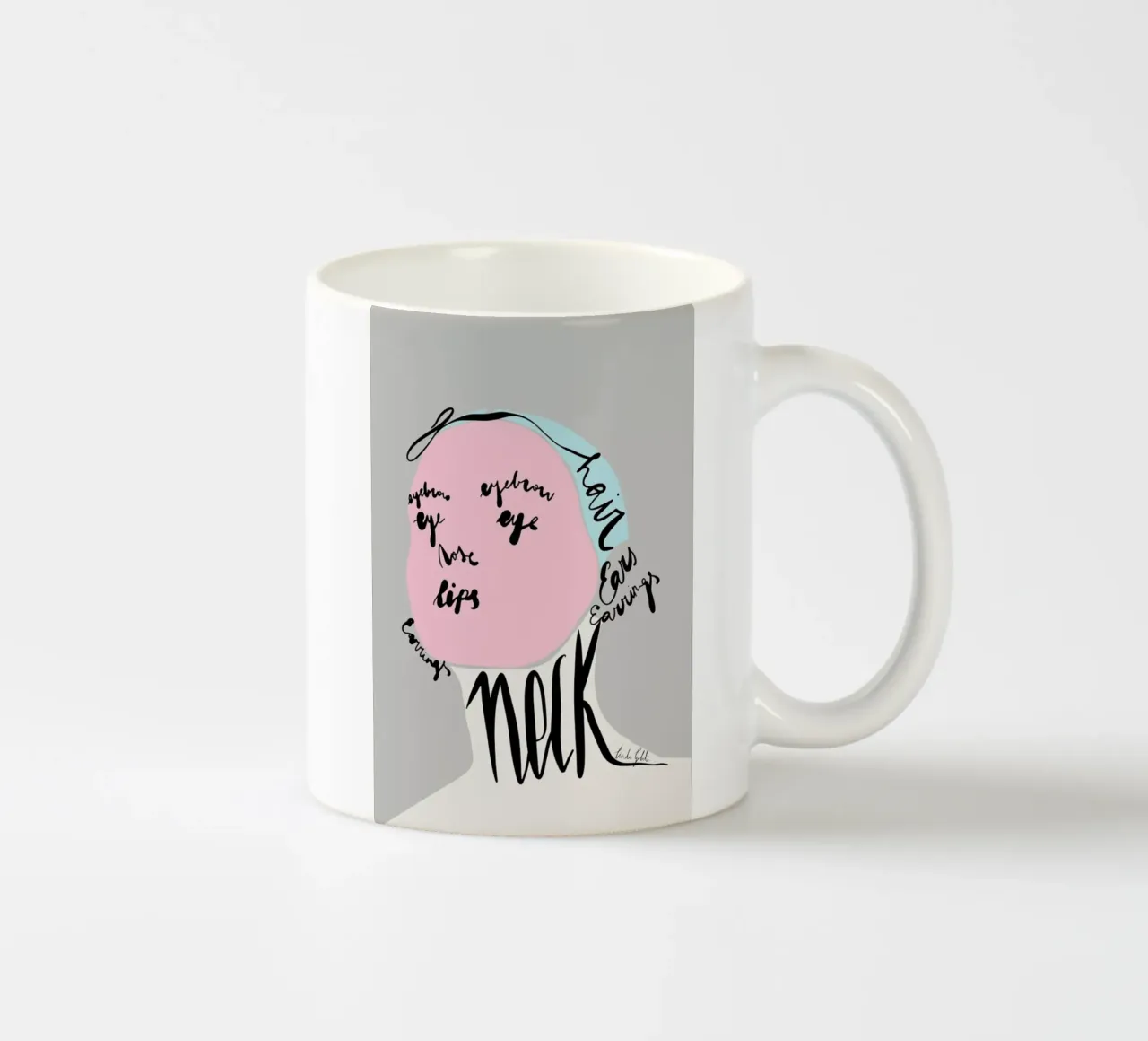 Naming the Face mug en céramique de Linda Gobeta