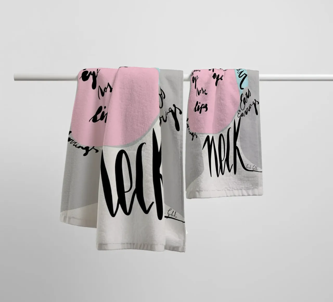 Naming the Face asciugamano da bagno da Linda Gobeta