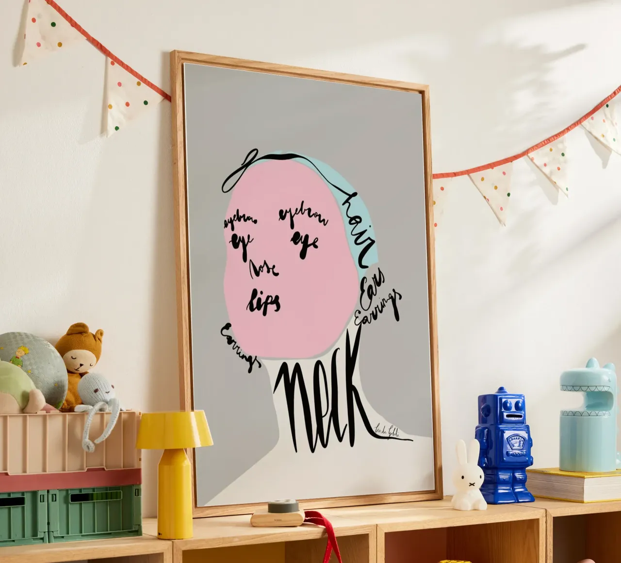 Naming the Face acryl van Linda Gobeta