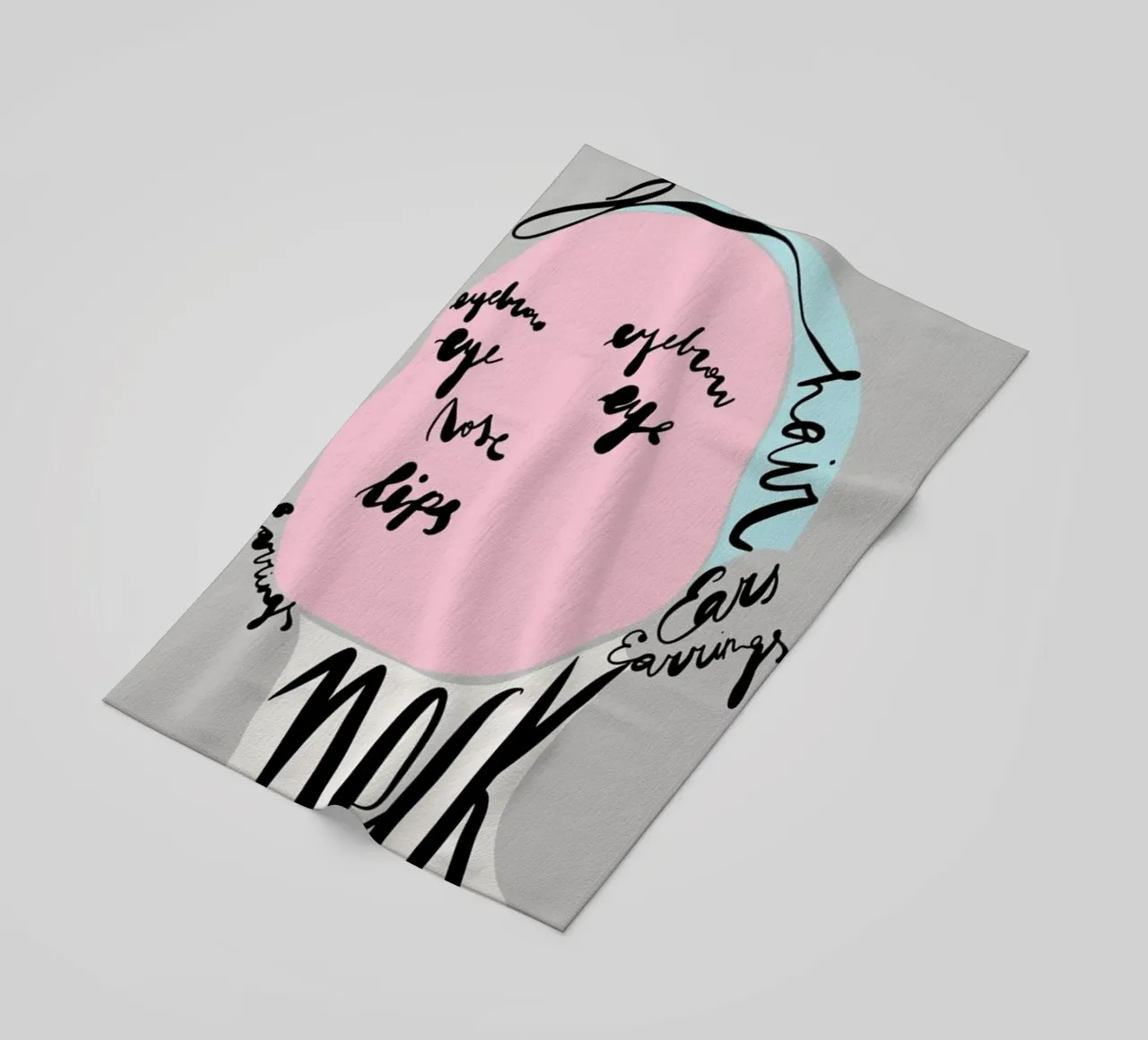 Naming the Face strandhanddoek van Linda Gobeta