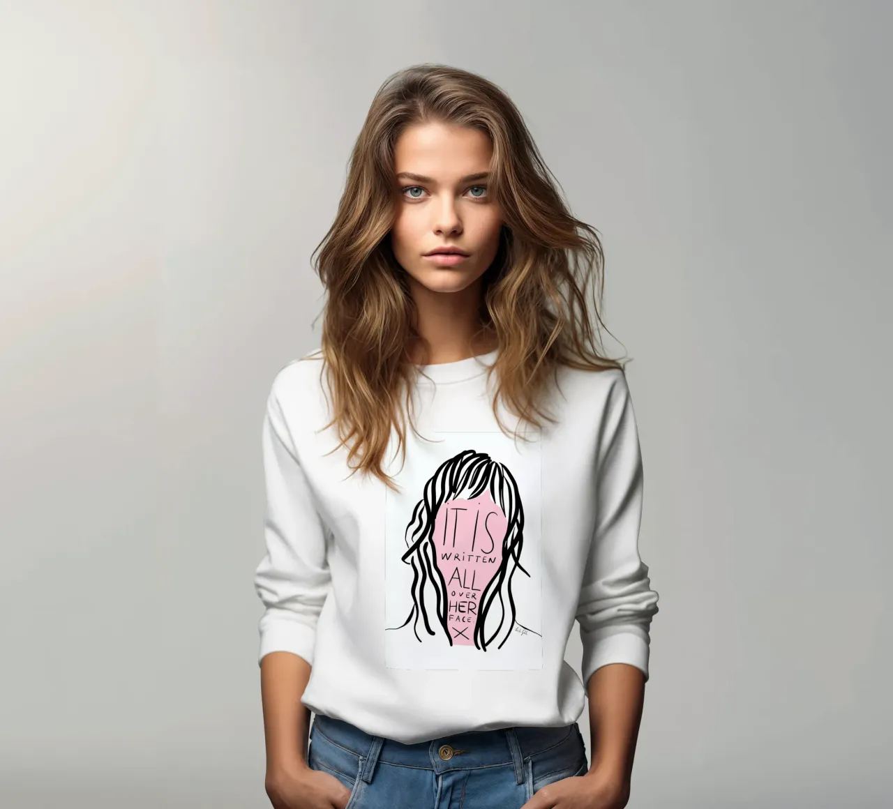 Writing on Her Face felpa da Linda Gobeta