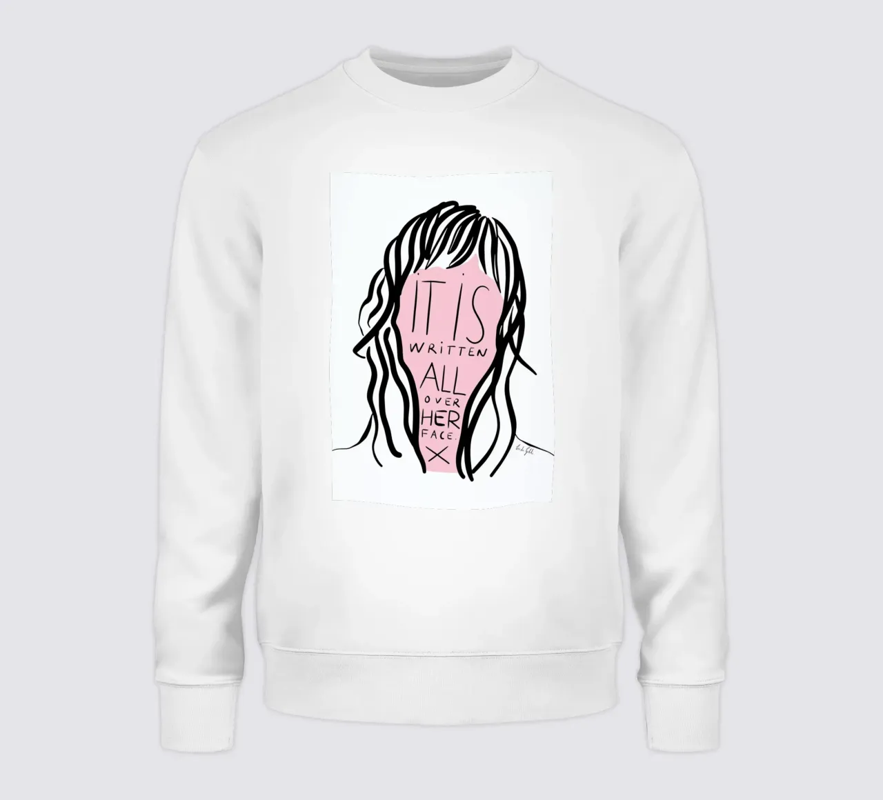 Writing on Her Face felpa da Linda Gobeta