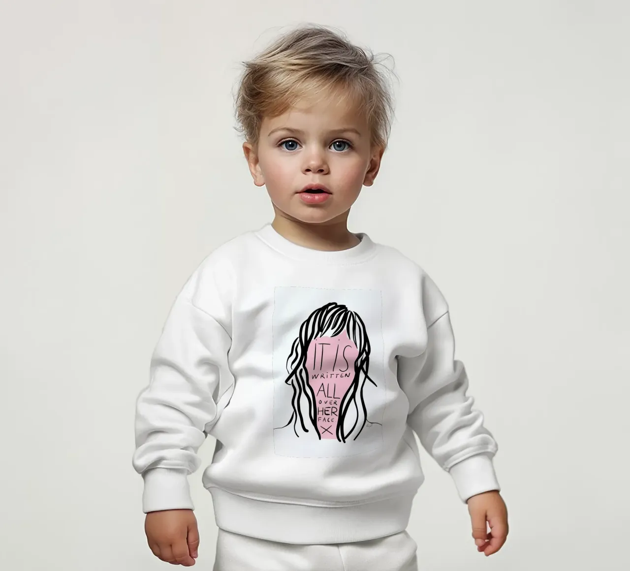 Writing on Her Face sudadera de bebé de Linda Gobeta