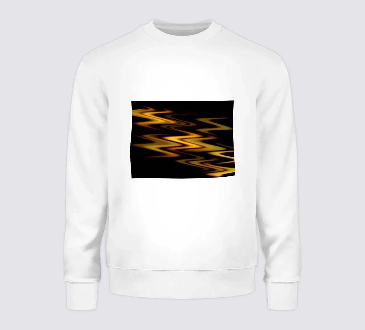 Abstrakte Wellen dynamisches Muster in Orange und Gelb Sweatshirt von Something for you