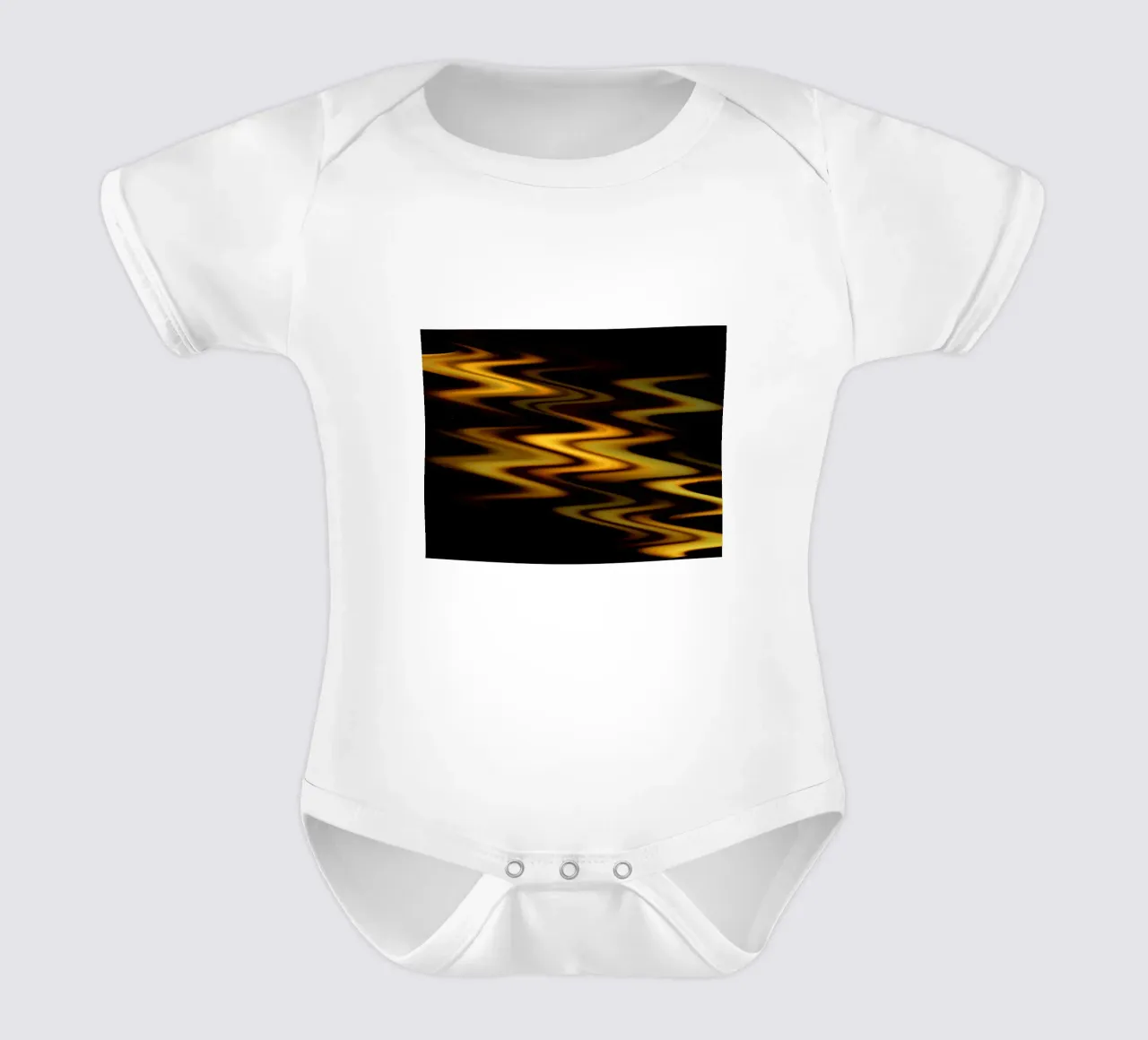 Vagues abstraites motif dynamique en orange et jaune body bébé de Something for you