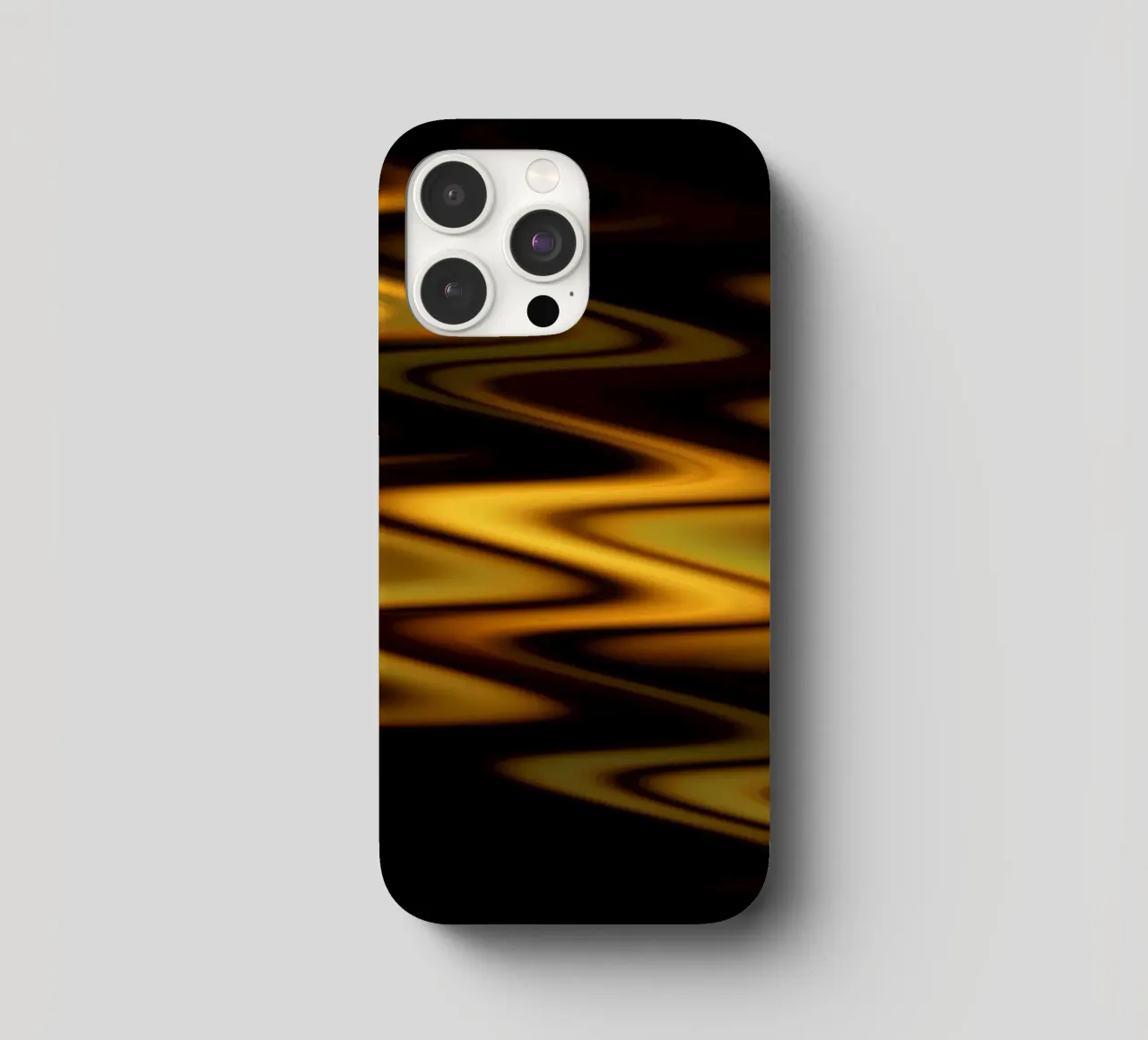 Abstract waves dynamic pattern in orange and yellow iphone case by Something for you