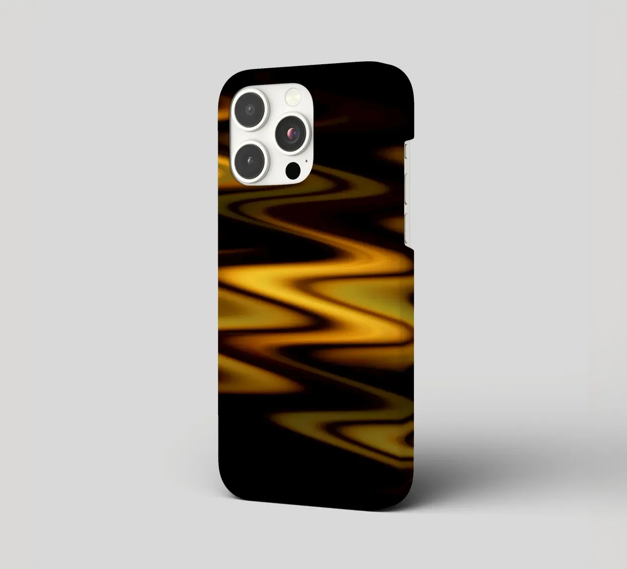 Abstract waves dynamic pattern in orange and yellow iphone case by Something for you