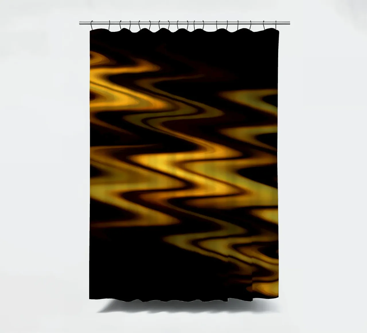 Vagues abstraites motif dynamique en orange et jaune rideau de douche de Something for you