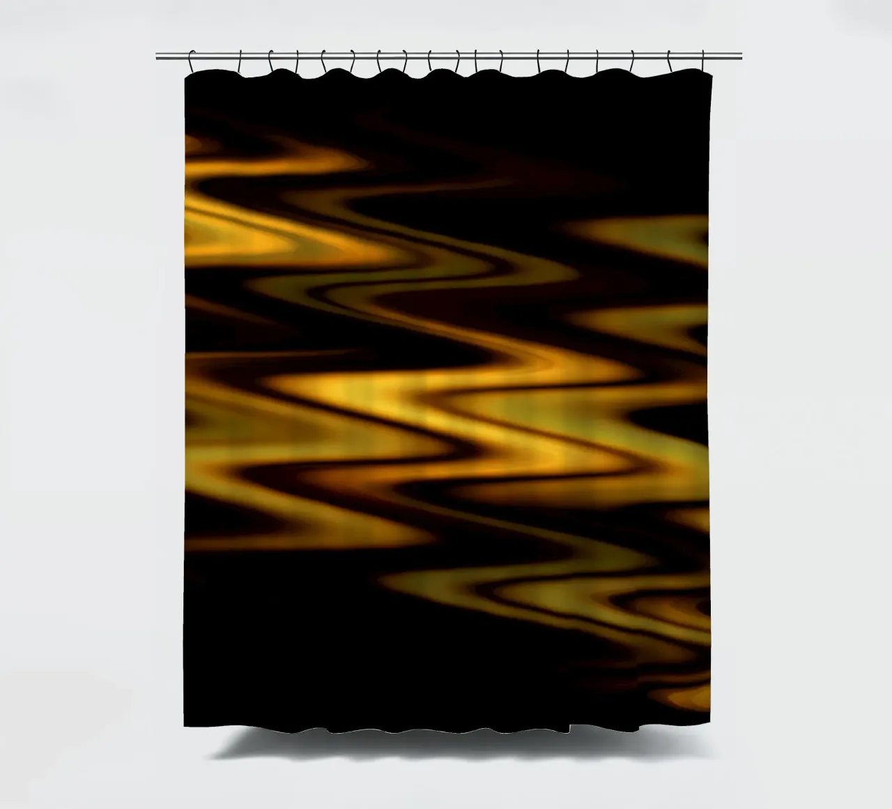Vagues abstraites motif dynamique en orange et jaune rideau de douche de Something for you