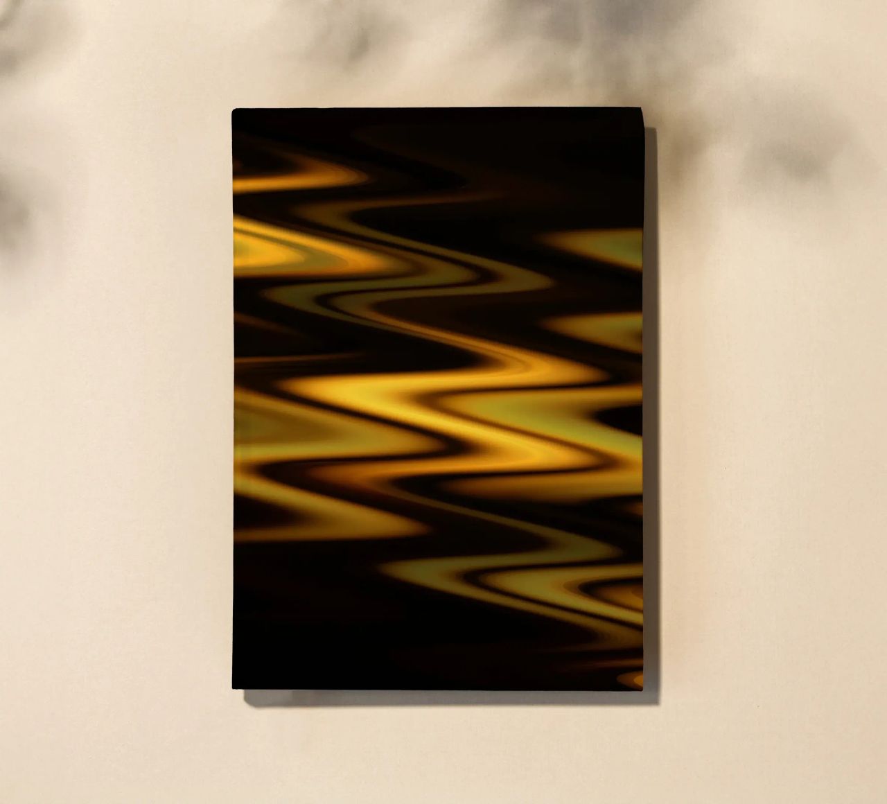 Abstract waves dynamic pattern in orange and yellow notebook by Something for you