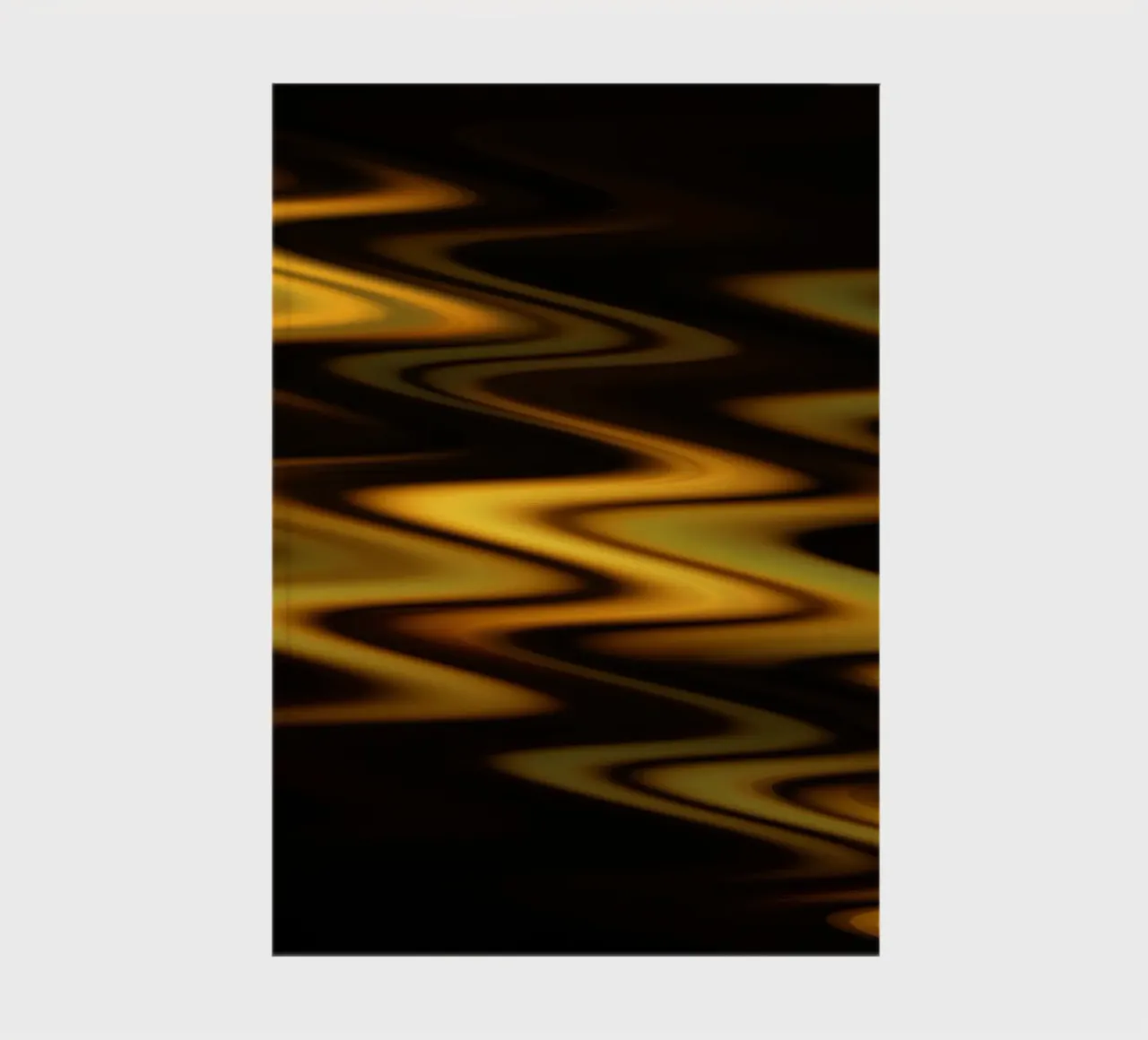 Abstrakte Wellen dynamisches Muster in Orange und Gelb Notizbuch von Something for you