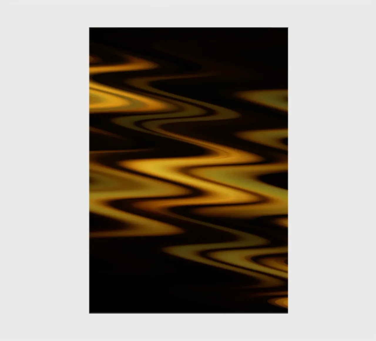 Abstrakte Wellen dynamisches Muster in Orange und Gelb Notizbuch von Something for you