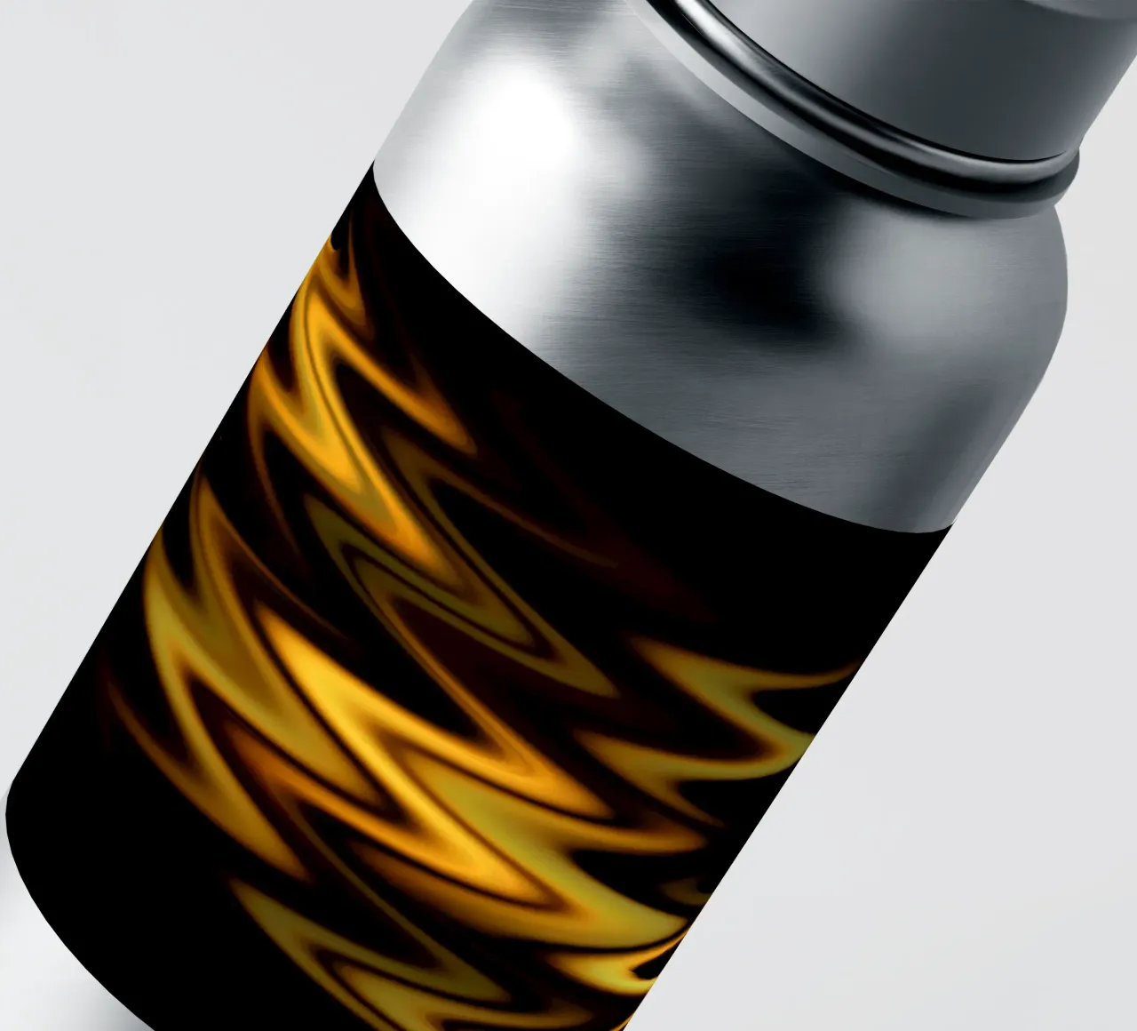 Abstract golven dynamisch patroon in oranje en geel sticker van Something for you