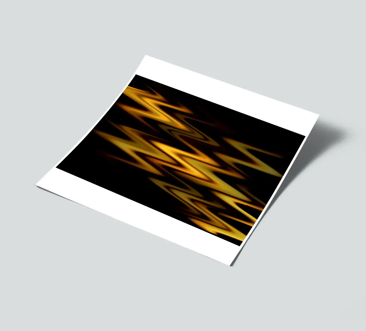 Abstrakte Wellen dynamisches Muster in Orange und Gelb Stickerbogen von Something for you