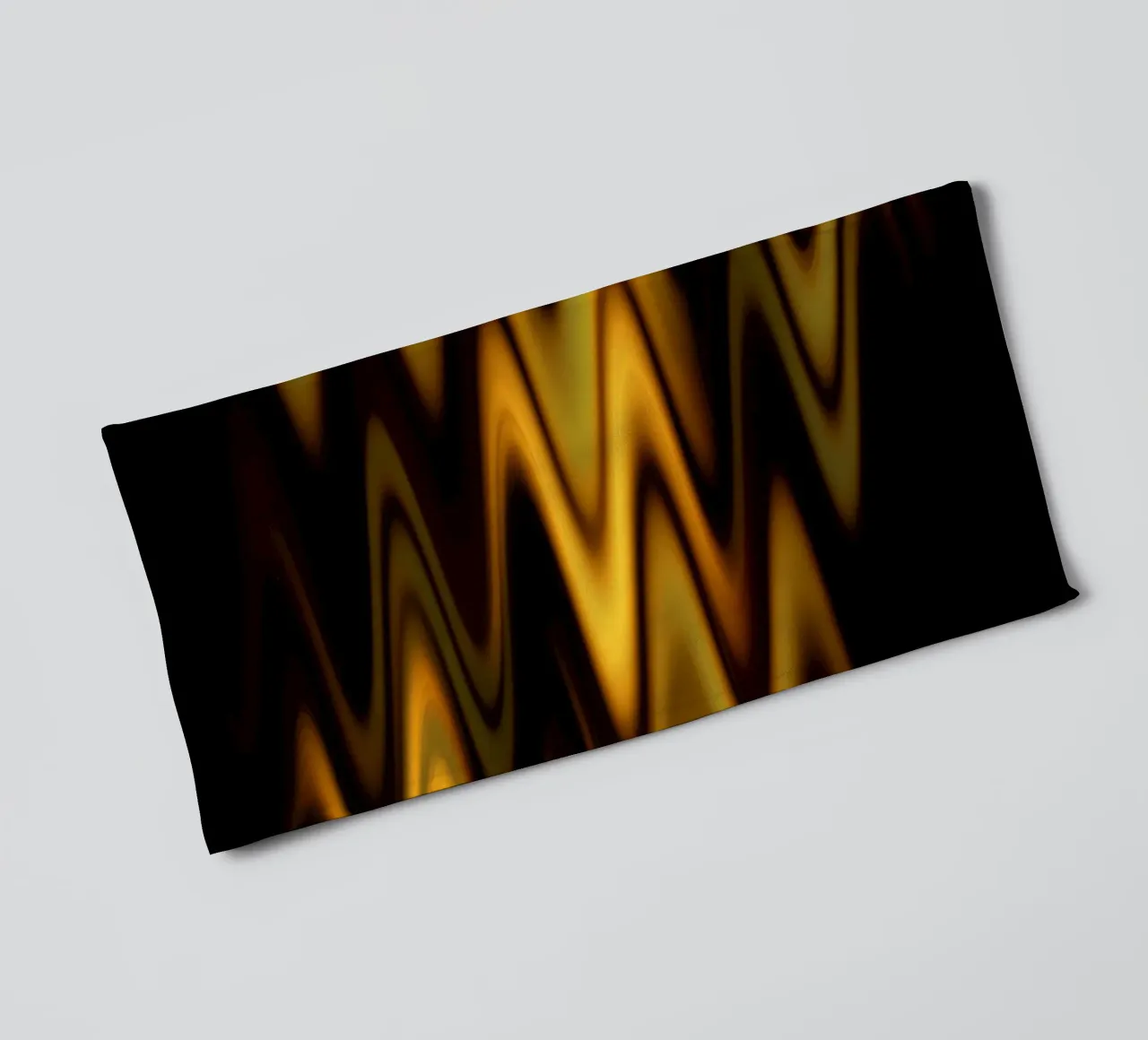 Abstract waves dynamic pattern in orange and yellow towel by Something for you