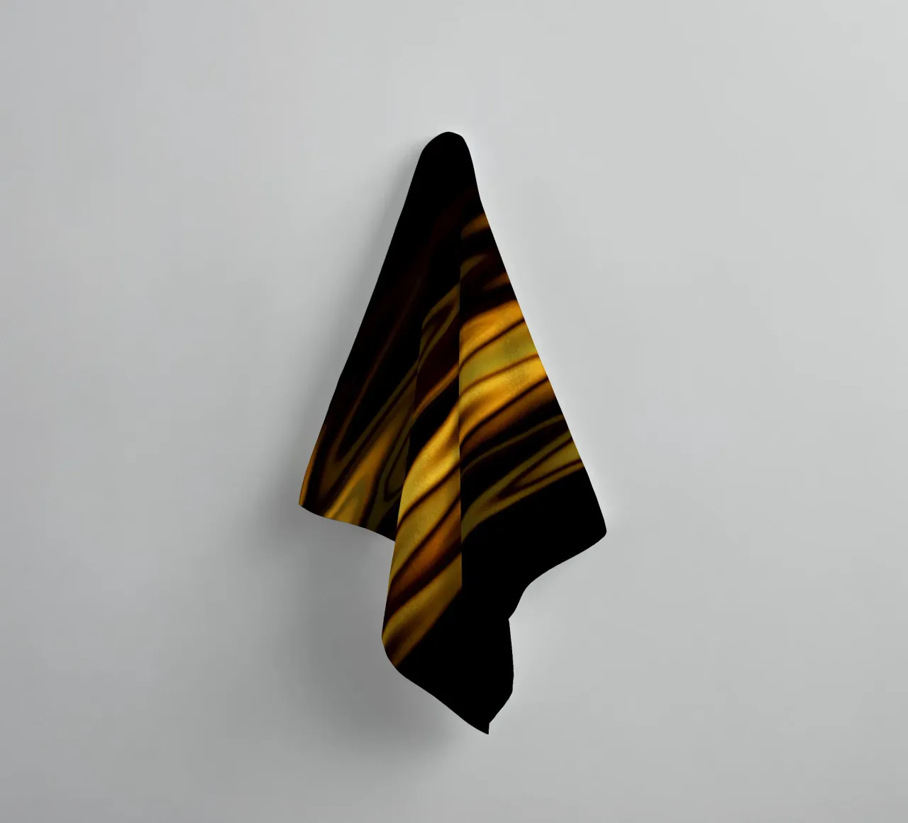 Abstract waves dynamic pattern in orange and yellow towel by Something for you