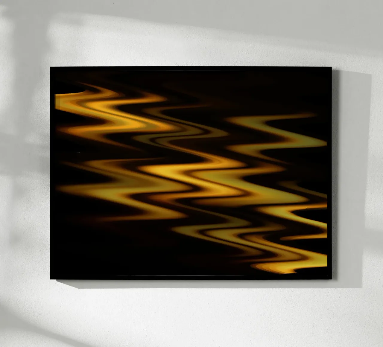 Abstract waves dynamic pattern in orange and yellow hahnemühle by Something for you