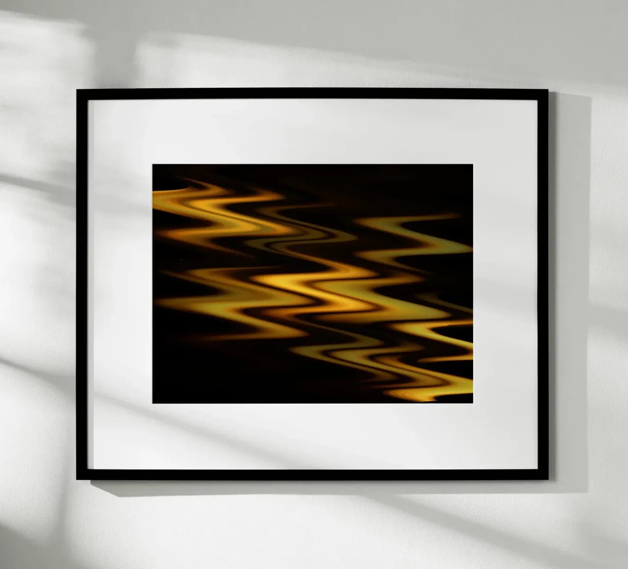 Abstract waves dynamic pattern in orange and yellow hahnemühle by Something for you
